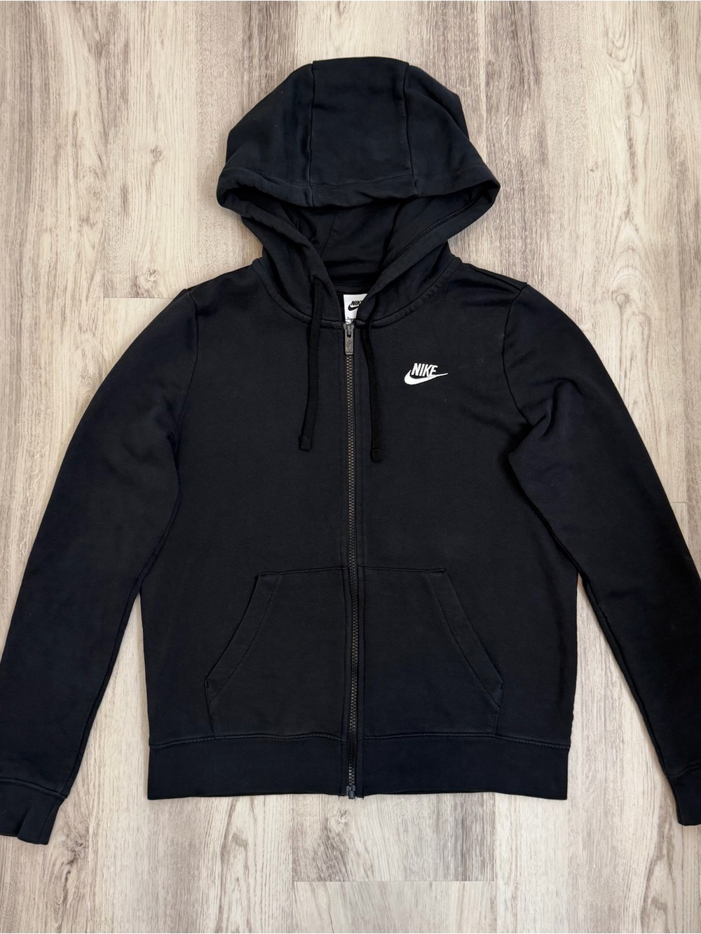 Nike Women's Zippered Jacket with Hood Black Size S